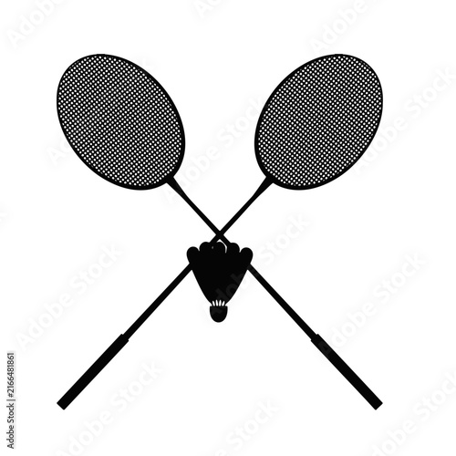 Badminton Racket and Shuttlecock Sports
