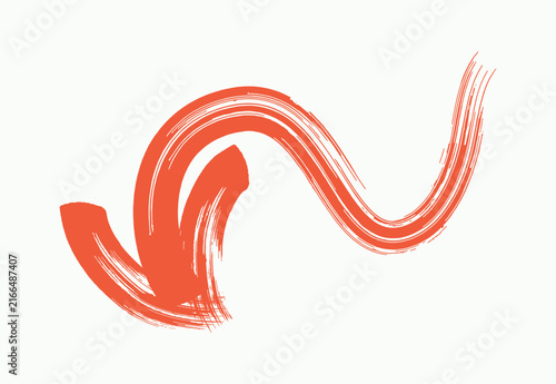 Hand Draw Brush Arrow Sweep Stroke