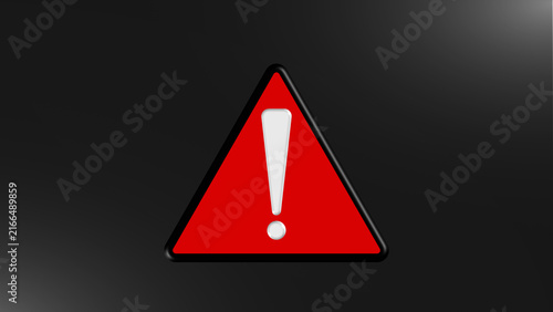 Photography danger symbol on a black background