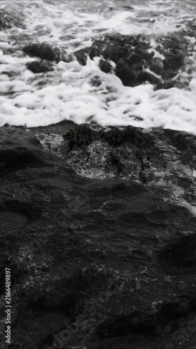 A serene black and white  of the ocean