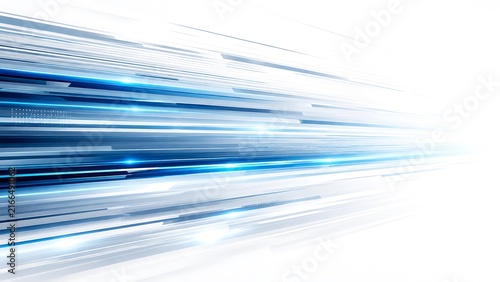 Stylized dynamic futuristic abstract background with glowing are formed by horizontal lines of varying thickness, creating optical illusions of shading, depth, and texture on white background.
