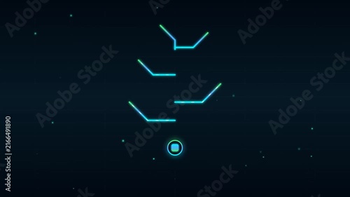 Circuit Board Tree Growing Nodes ESG FinTech Ecosystem Animation