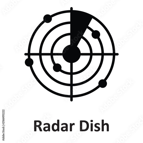 Radar Dish Vector Icon which can easily modify or edit