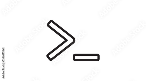 Minimalist Geometric Arrow Icon with Angular Lines for Modern Graphic Design.