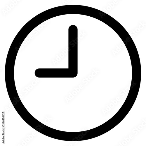 シンプルな時計や時刻のアイコン　5時　17時
