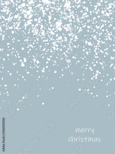 Minimalist snowy Merry Christmas postcard poster vertical