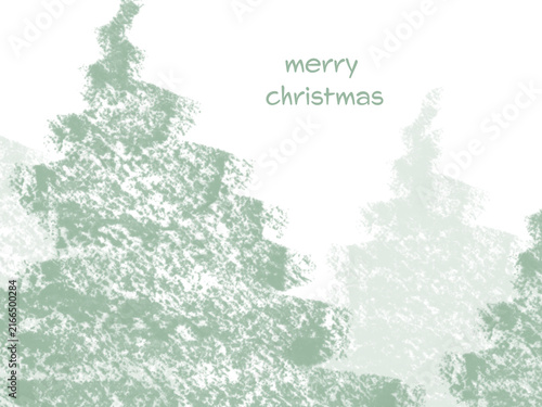 Minimalist textured Christmas trees postcard poster