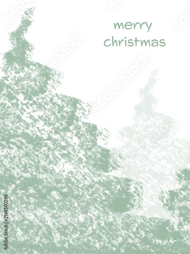 Minimalist textured Christmas trees postcard poster vertical