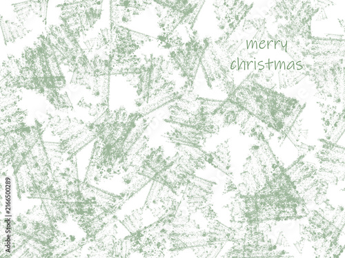 Minimalist Christmas trees postcard poster design