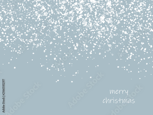 Minimalist snowy Merry Christmas postcard poster
