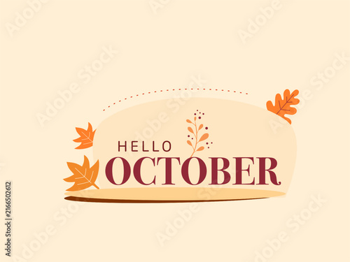 happy october day greeting card