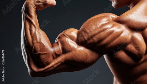 Strong Muscular Arm Flexing Biceps