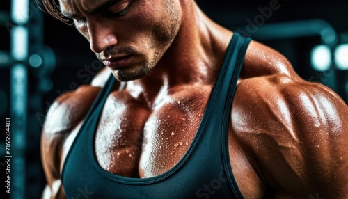 Muscular Athlete After an Intense Workout