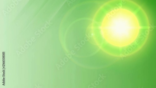 Bright green abstract background with glowing light flare and soft gradient design