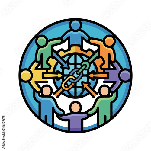 Diverse Teamwork and Global Connection Concept