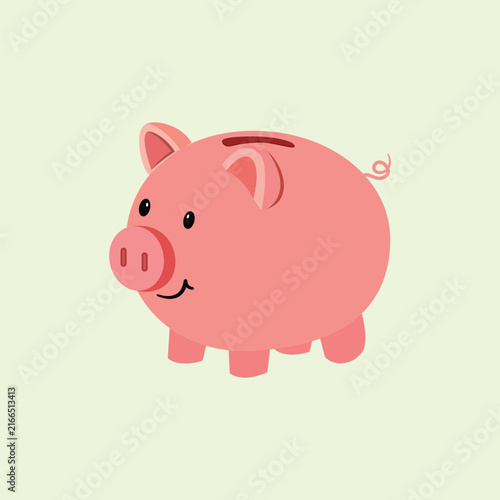A charming pink piggy bank with a smiling face and a coin slot, isolated as a transparent illustration. Perfect for finance, saving, money, banking, economy, and investment concepts.