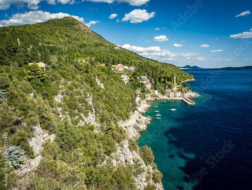Turquoise Adriatic bay on the Dalmatian coast