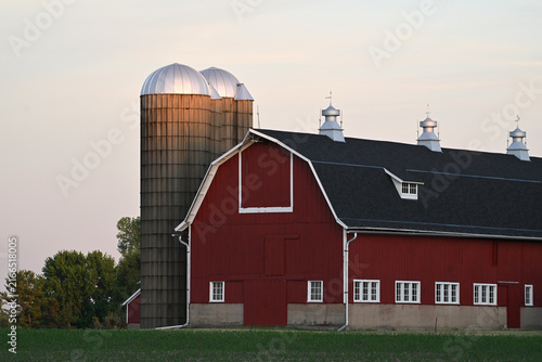 Red Barn at Sunset
