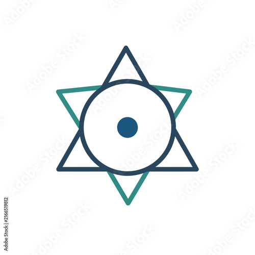 Geometric Symbol, Star of David, Spiritual Icon, Abstract Design
