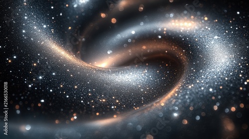 Colors blend in a cosmic dance as stardust spirals through the depths of space