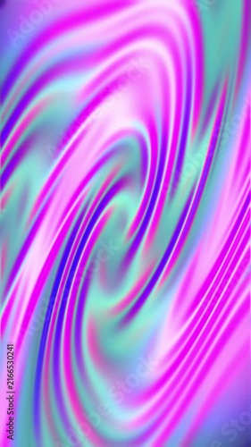 Iridescent swirl background with neon colors, abstract motion concept