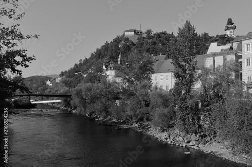 View of Mur River, Graz, Styria, Austria