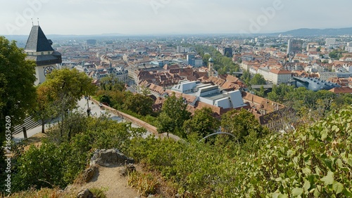 View from Schlossberg Castle, Graz, Styria, Austria