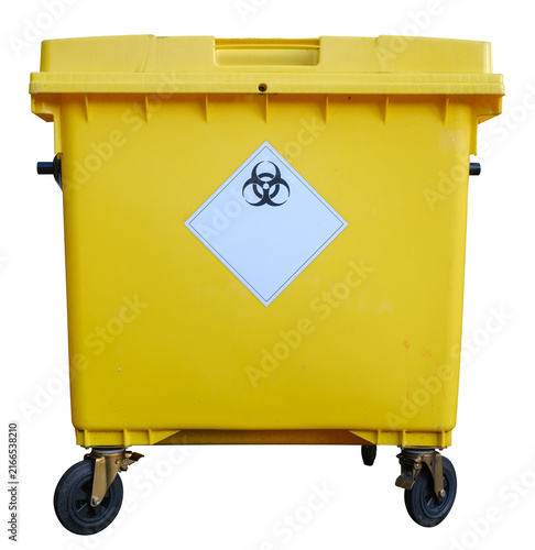 Isolated Clinical Biohazard Waste Bin
