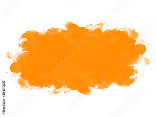 Photography Fluffy cloud shaped watercolor paint blot with soft translucent pigment, organic