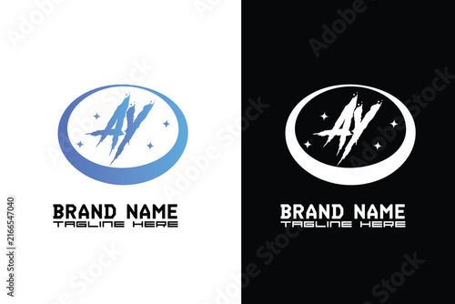 AY letter logo and clothing logo for fashion, streetwear, urban, apparel, y2k