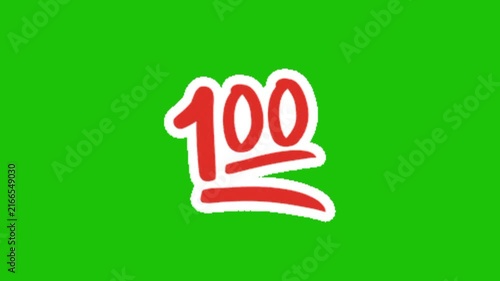 100 Score Animation On Green Screen