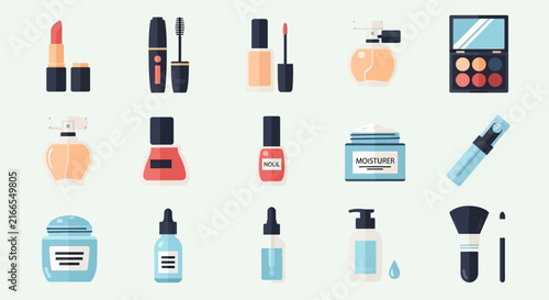 Foto Collection of various makeup products.
