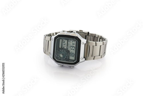 Beautiful Men's wrist metal watch with digital number