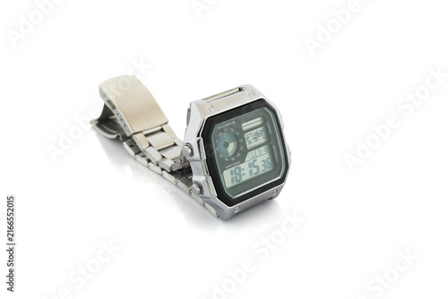 Beautiful Men's wrist metal watch with digital number