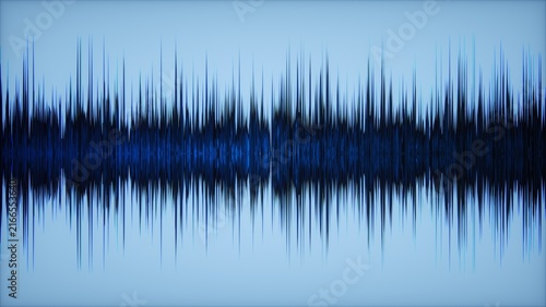 sound sonogram abstract blue background