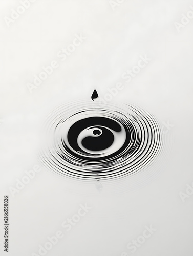 Single water drop creates perfect concentric ripples on a calm surface