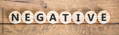 Fotografie Negative word symbol