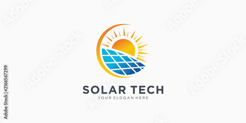 Foto Solar Tech Logo Design