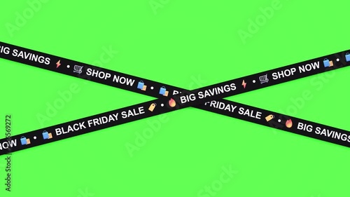 Black Friday Sale Promotion with Shopping Banners and Discount Messages