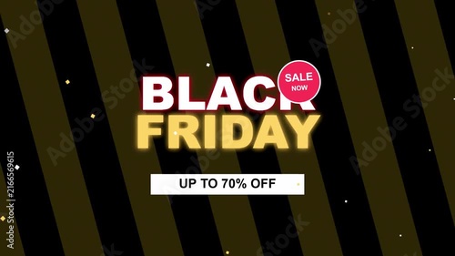 Black Friday sale announcement with discount banner and festive background