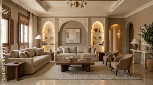 Elegant Moroccan Living Room Interior Design