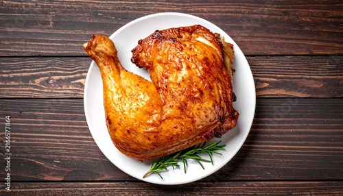 Delicious Roasted Turkey Leg Served On A Plate