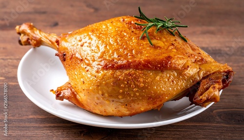Delicious Roasted Turkey Leg Served On A Plate