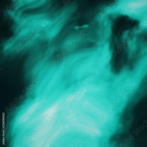 Abstract Teal Swirls and Wisps