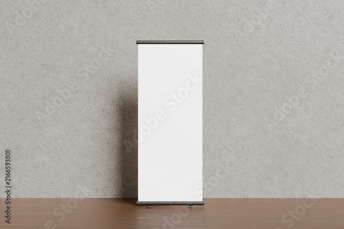 Blank Roll Up Banner Display Mockup