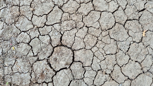 Cracked Dry Earth Pattern Concepdue to Drought and Global Warming