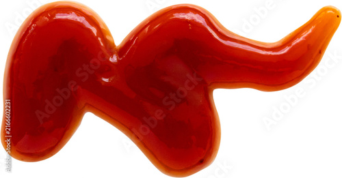 Konstfotografi Tomato ketchup splash line isolated on white background