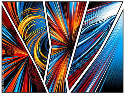 Racing Speed Comic Panel Background – Motion Theme