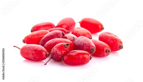 Fresh red raspberries in natural arrangement.