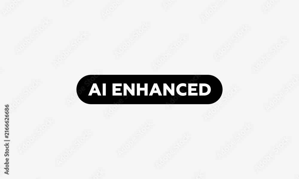 Fototapeta premium AI ENHANCED Content Disclosure Label Badge